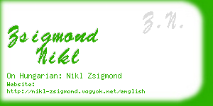 zsigmond nikl business card
